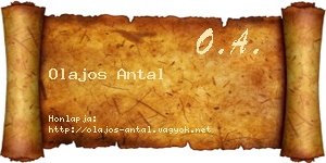 Olajos Antal névjegykártya